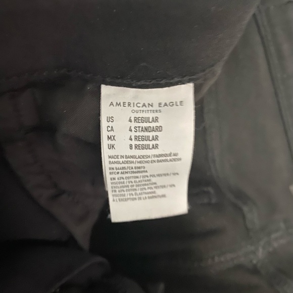 American Eagle Black Hi Rise Jegging Sz 4 - Picture 5 of 5